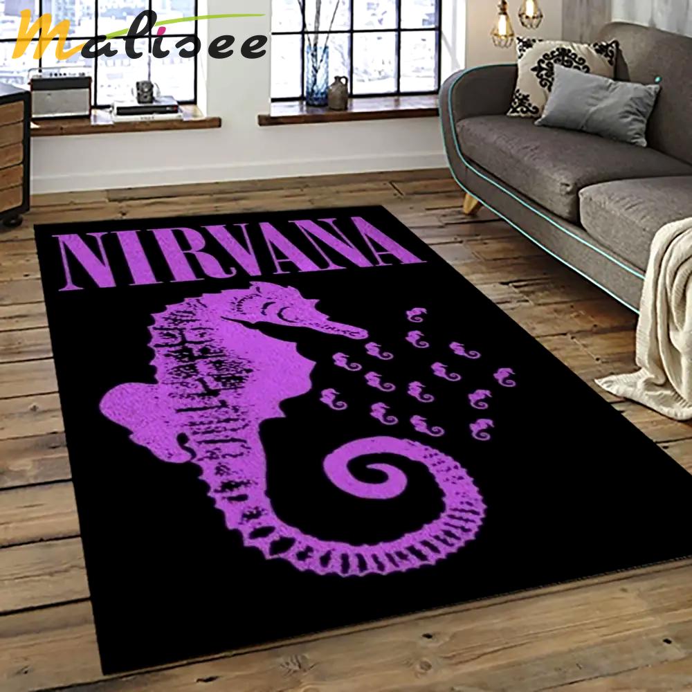 Nirvana rock band punk rock music retangle carpet area rug home decor best gift for fan and friends nv25 Rectangle Rug