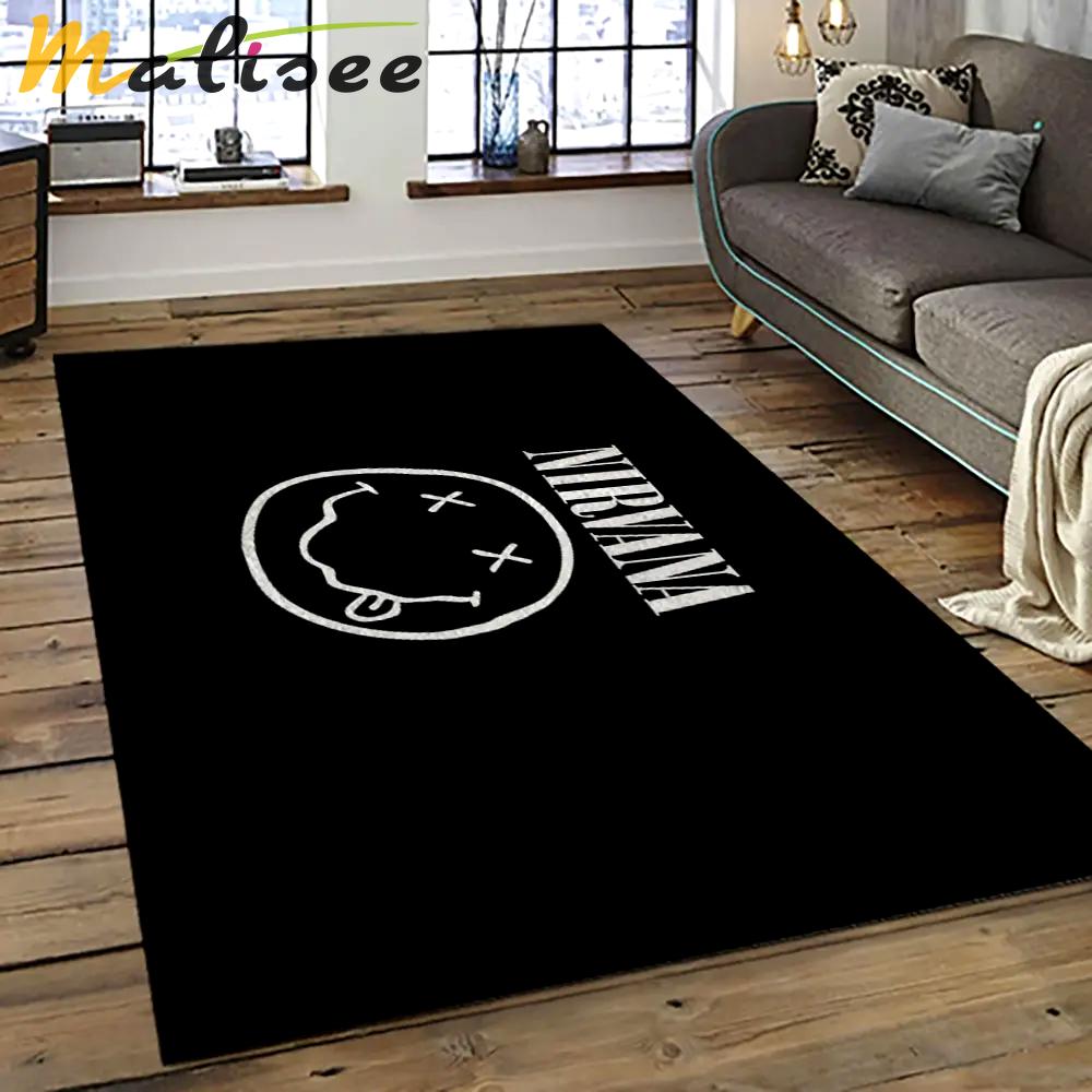 Nirvana rock band punk rock music retangle carpet area rug home decor best gift for fan and friends nv58 Rectangle Rug