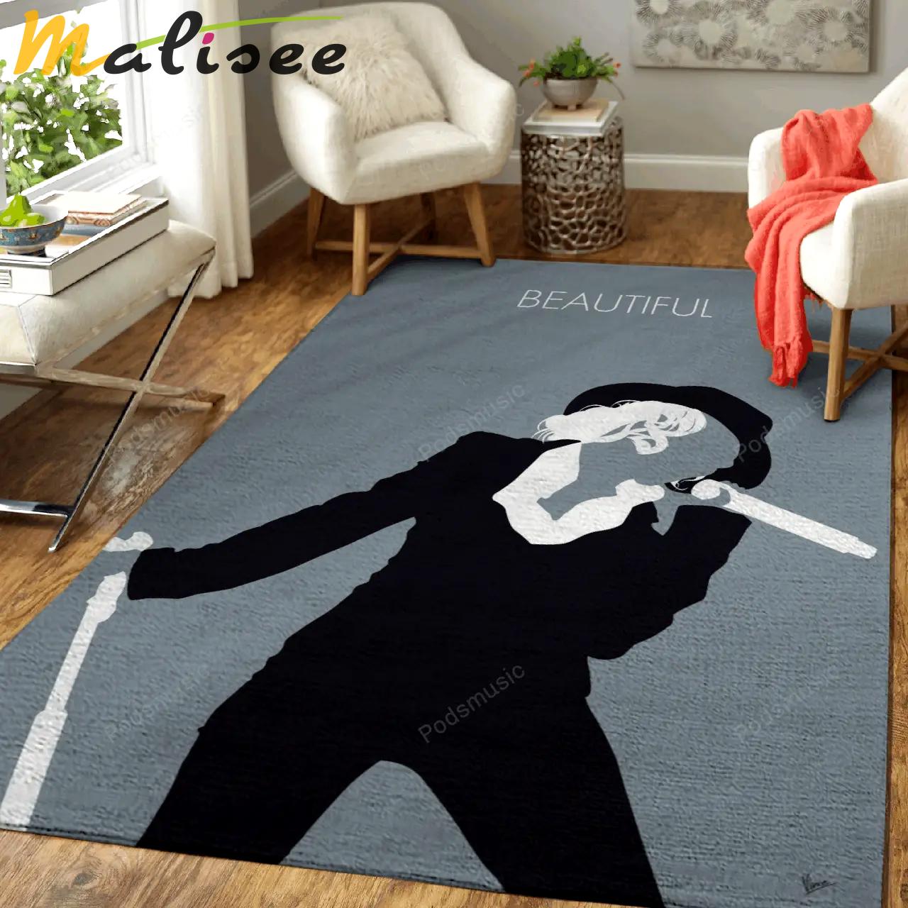 No147 my christina aguilera minimal music artwork minimal music artworks art for fans area rug living room carpet Rectangle Rug