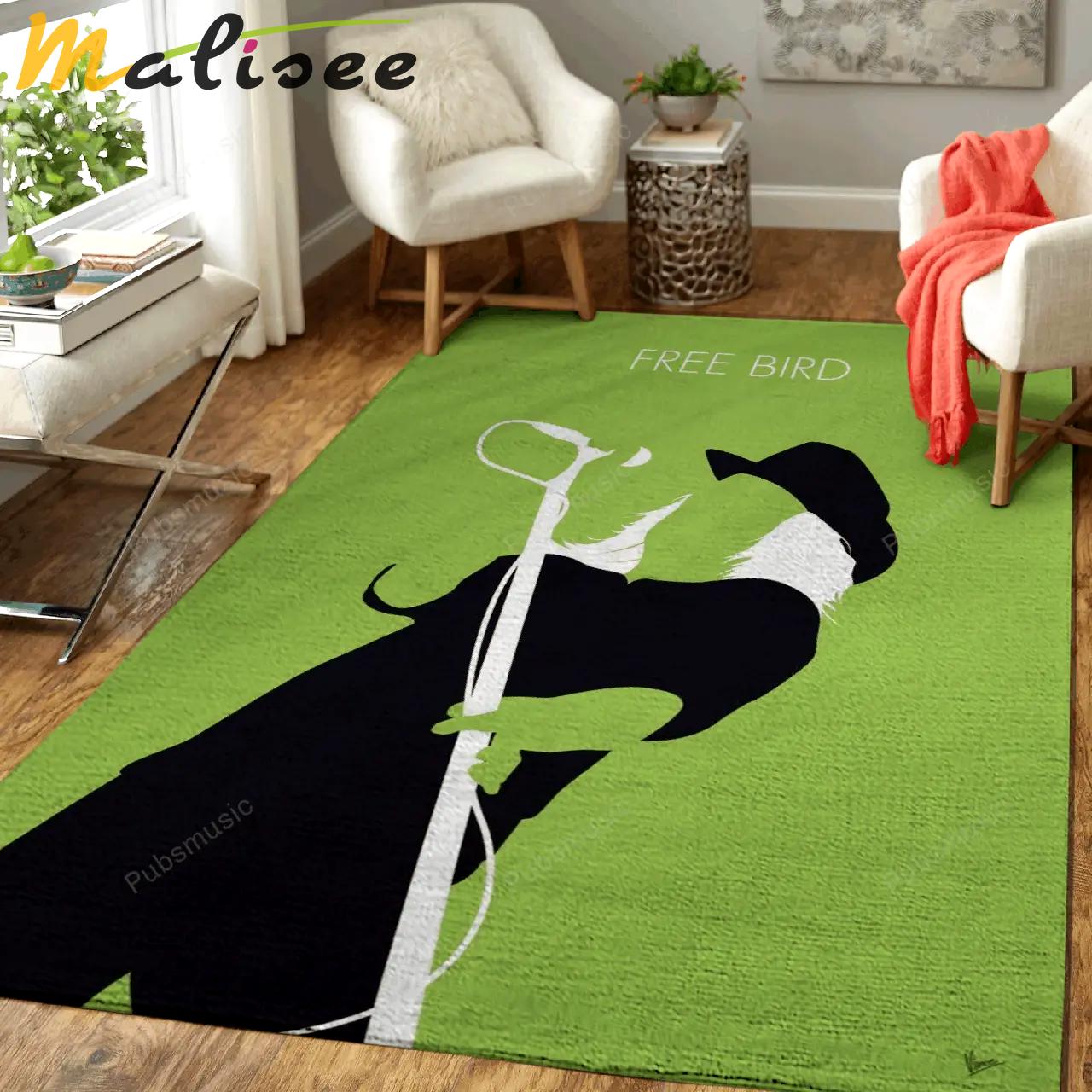 No196 my lynyrd skynyrd minimal music artwork minimal music artworks art for fans area rug living room carpet rug regtangle decor home decor Rectangle Rug