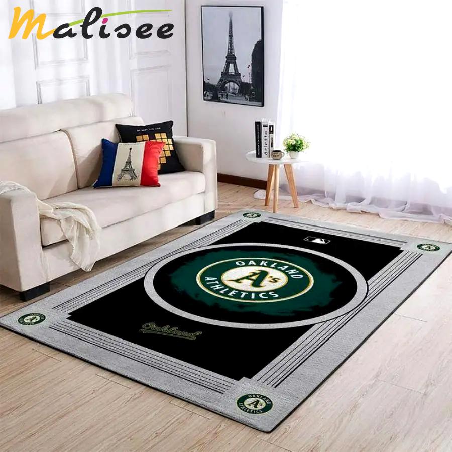 Oakland athletics area rug living room home decor mlb team logo 1912267 Rectangle Rug