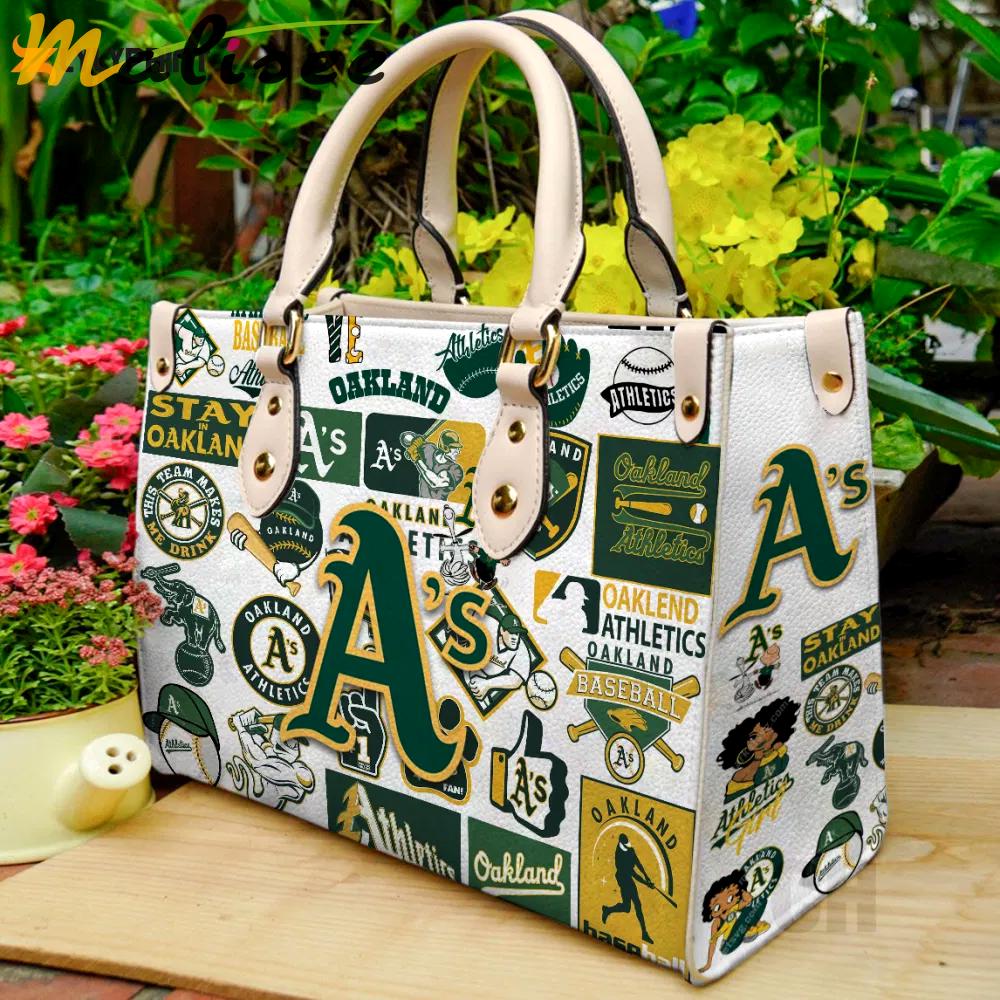 Oakland athletics leather handbag gift for women 4142 Women Leather Hand Bag