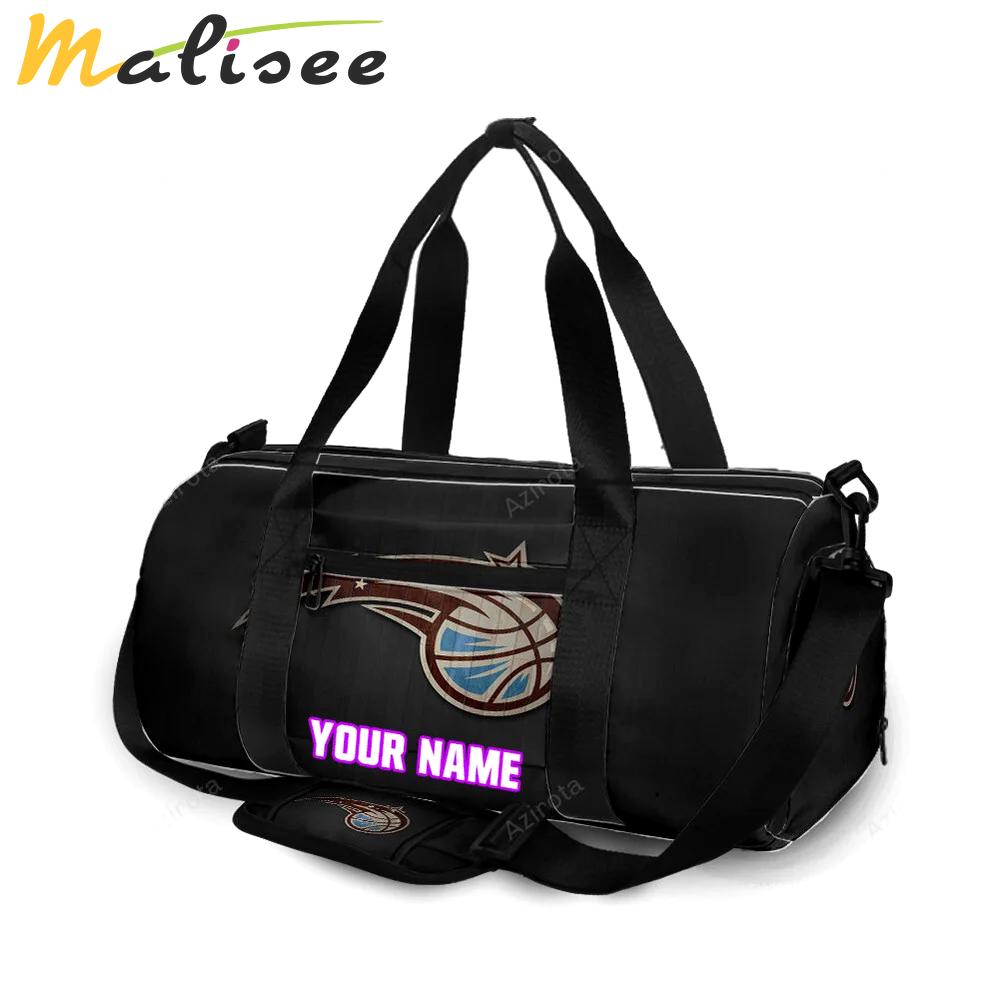 Orlando magic ball black wood personalized name travel bag gym bag 400 Travel Bag