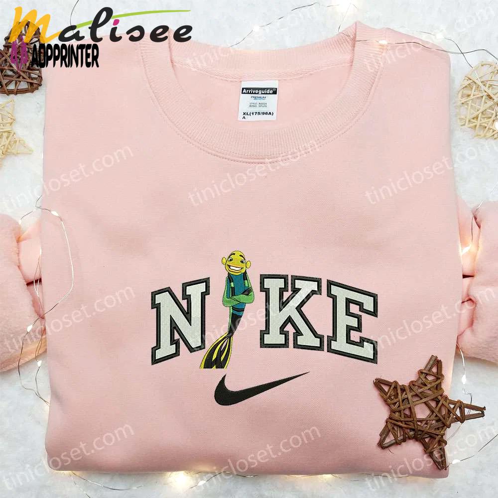Oscar x nike cartoon embroidered hoodie + shark tale & nike inspired shirts Embroidered Shirt