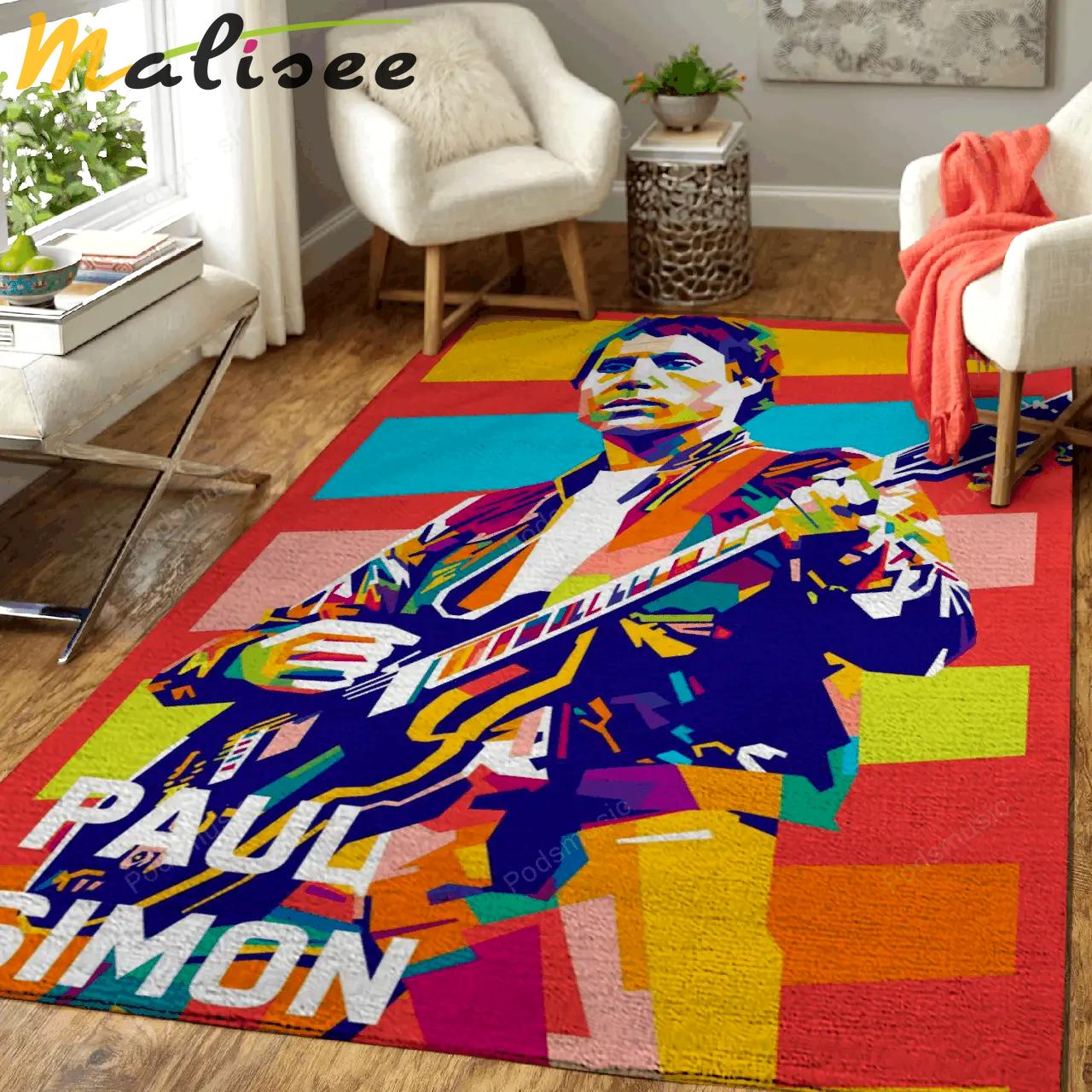Paul simon guitarist music musician pop art art for fans area rug living room carpet rug regtangle carpet floor decor home decor Rectangle Rug