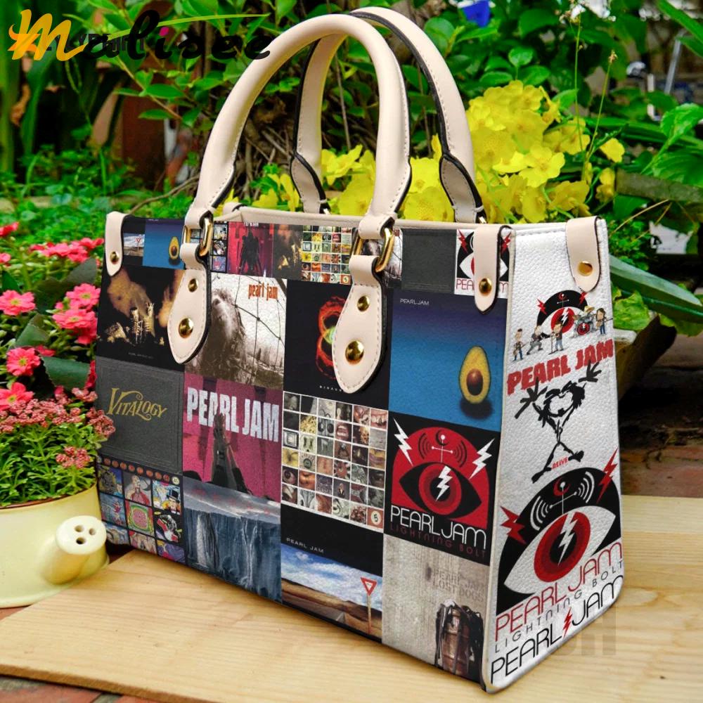 Pearl jam lover leather bag for women gift 1681 Women Leather Hand Bag