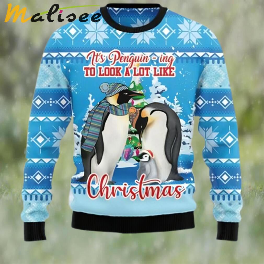 Penguin family ugly christmas holiday sweater Christmas Ugly Sweater