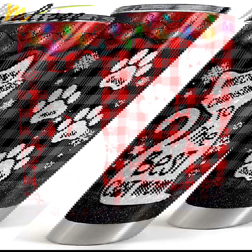 Personalized cat mom tumbler meowy christmas mother’s day gifts Personalized Tumbler