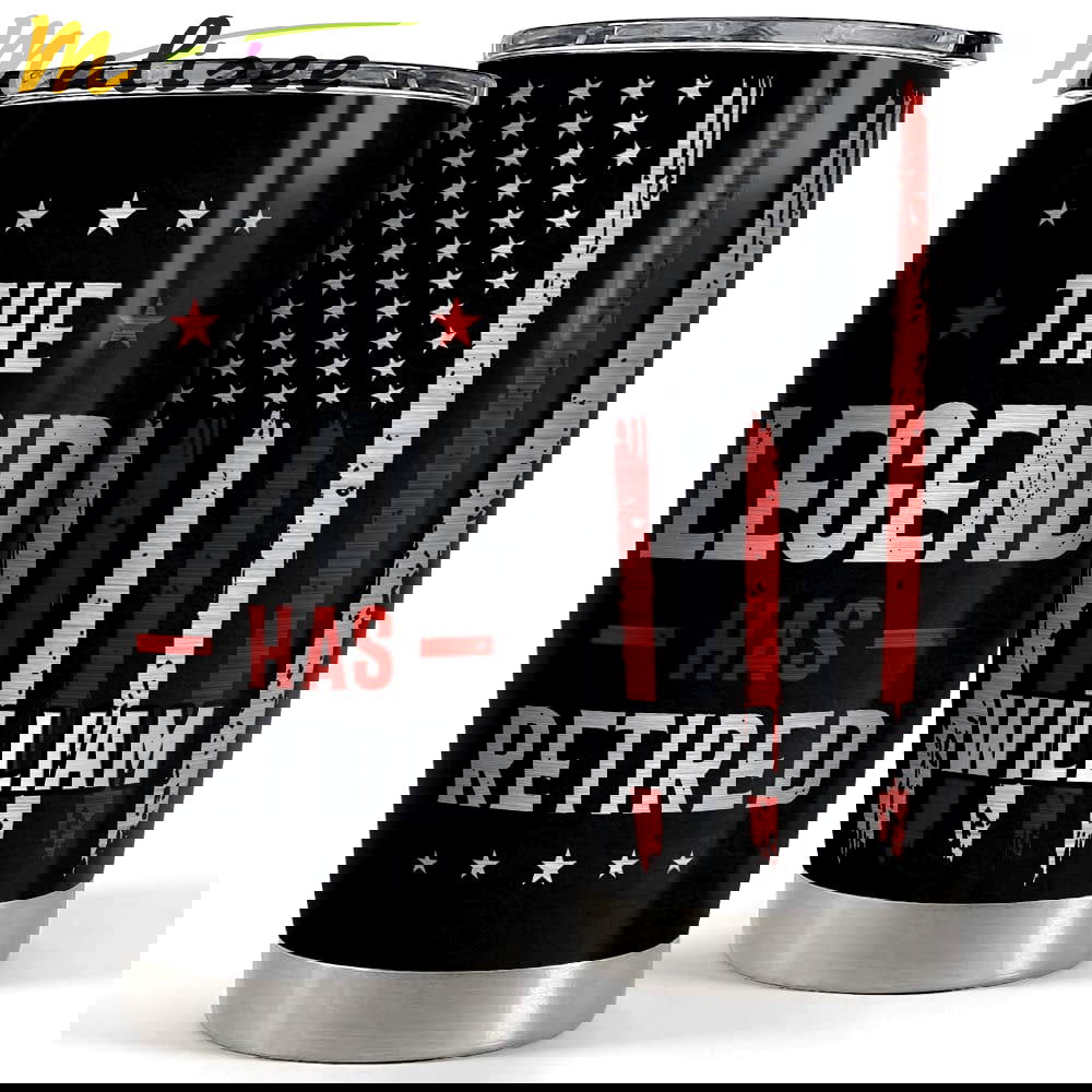 Personalized retired tumbler retirement american flag for coworker Personalized Tumbler