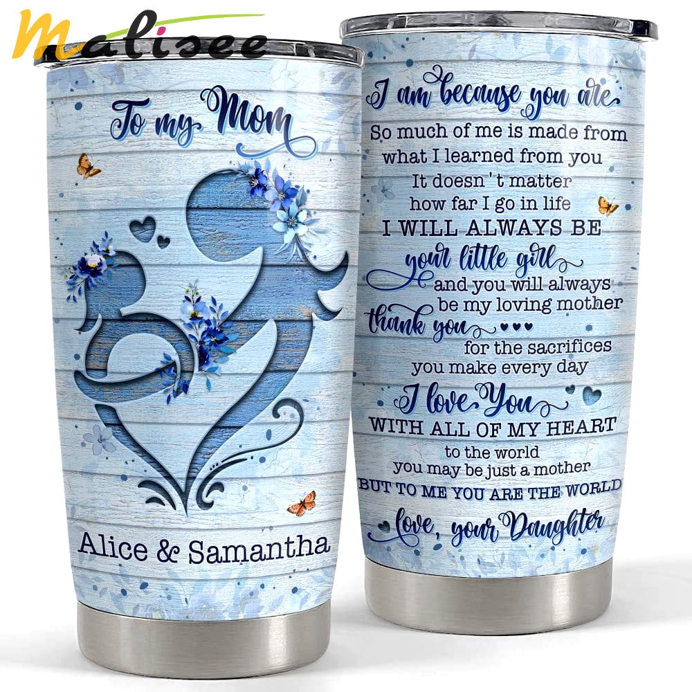 Personalized to my mom tumbler engraved style from daughter son Personalized Tumbler