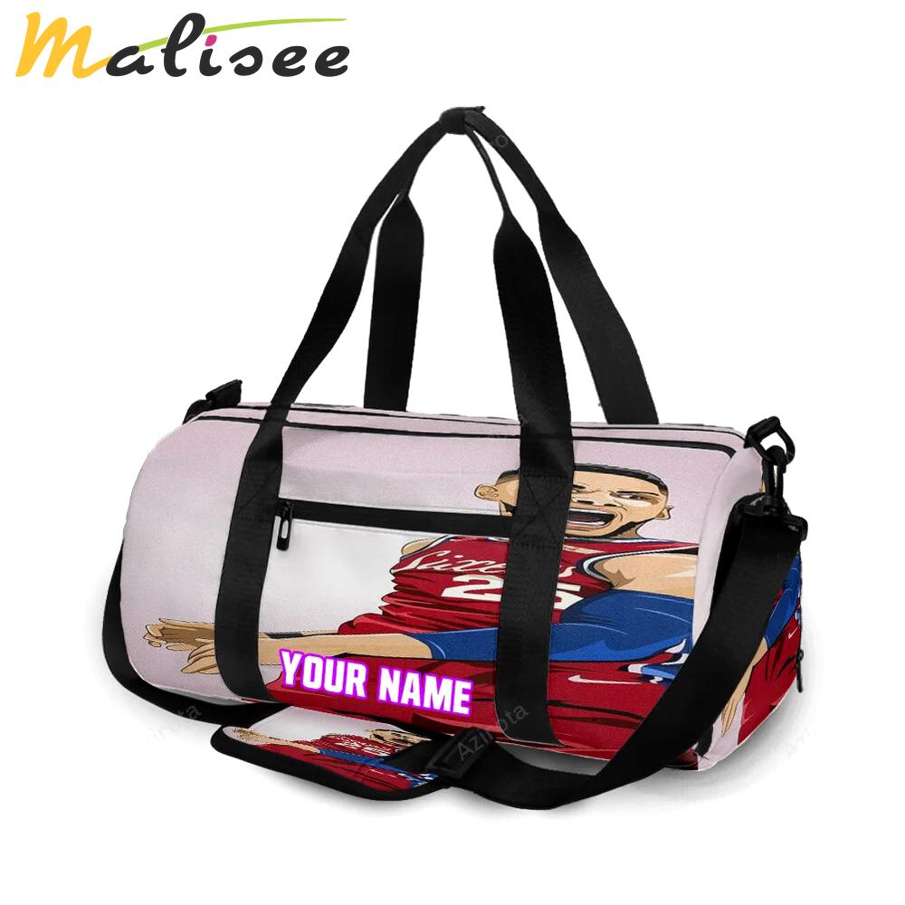Philadelphia 76ers ben simmons art personalized name travel bag gym bag 2218 Travel Bag