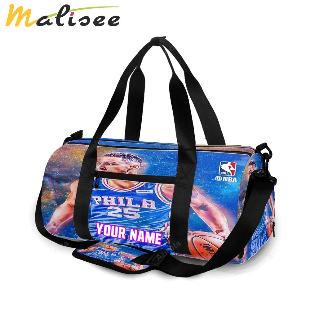 Philadelphia 76ers ben simmons galaxy personalized name travel bag gym bag 2201 Travel Bag