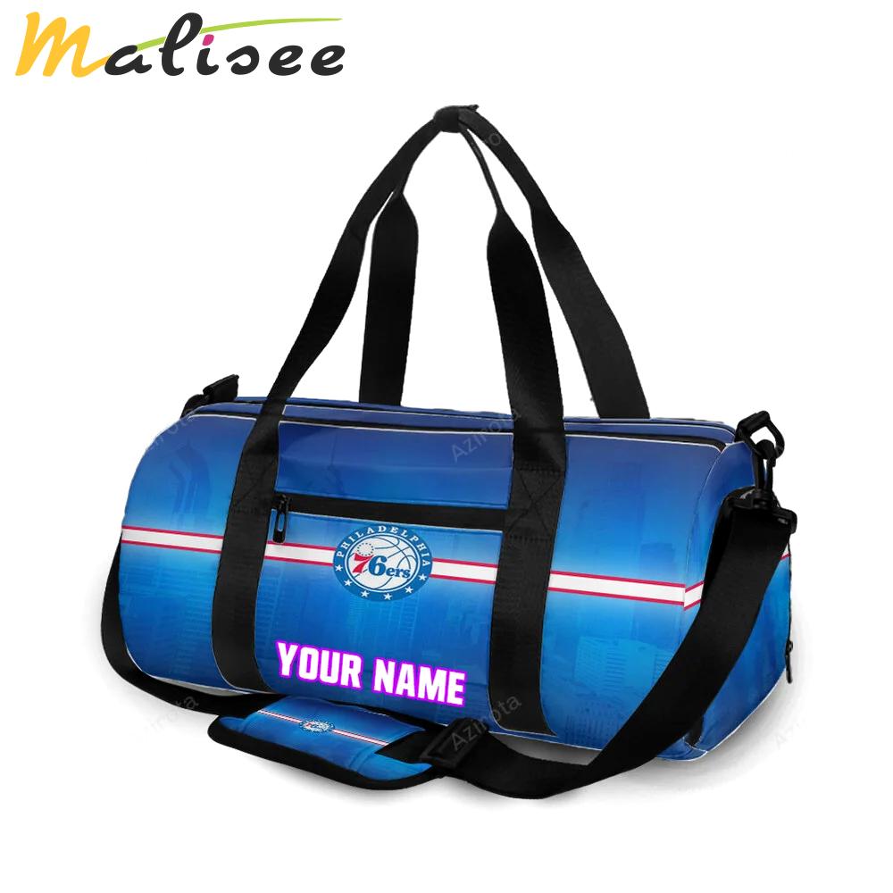 Philadelphia 76ers blue city personalized name travel bag gym bag 2194 Travel Bag