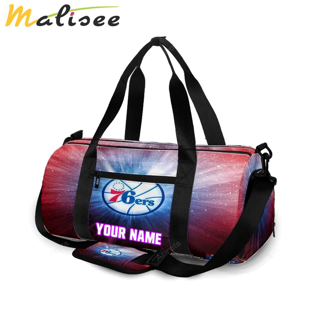 Philadelphia 76ers shinning galaxy personalized name travel bag gym bag 2216 Travel Bag