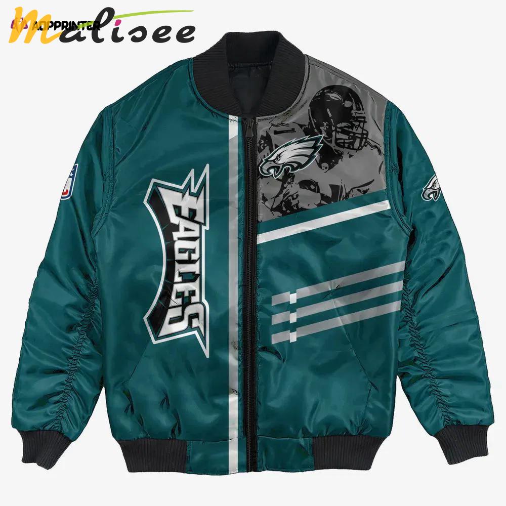 Philadelphia eagles bomber jacket 3d printed personalized football for fan Bomber Jacket