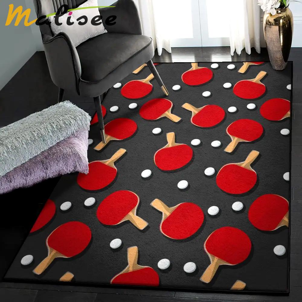 Ping pong player dining room rug, ping pong pattern 5 gs cl rug Rectangle Rug