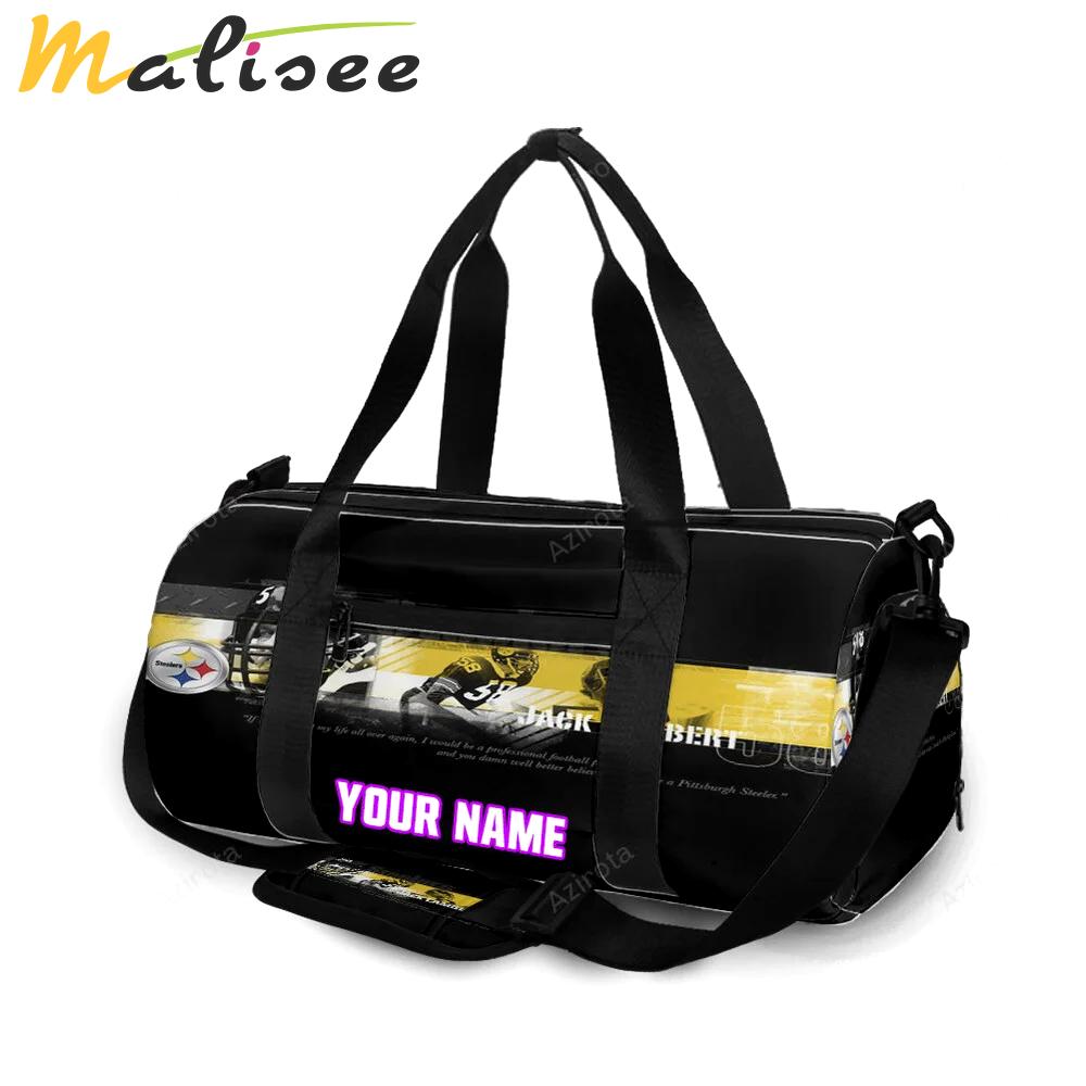 Pittsburgh steelers jack lambert no58 personalized name travel bag gym bag 1332 Travel Bag
