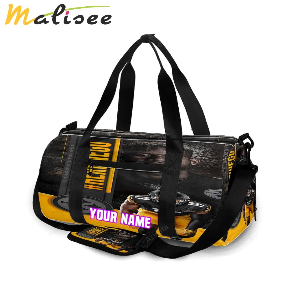 Pittsburgh steelers juju smith no19 personalized name travel bag gym bag 2004 Travel Bag