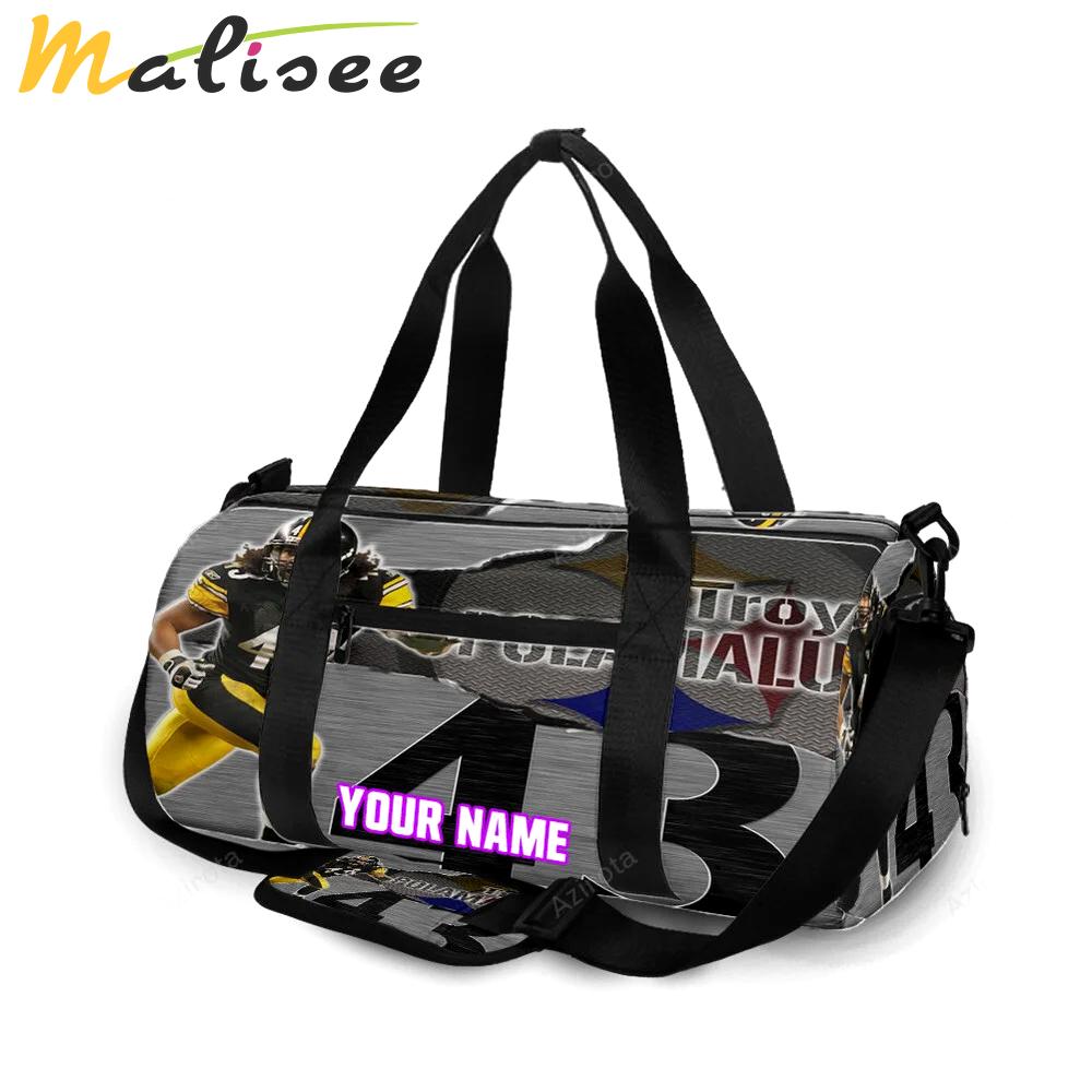 Pittsburgh steelers troy polamalu no43 m3 personalized name travel bag gym bag 1202 Travel Bag