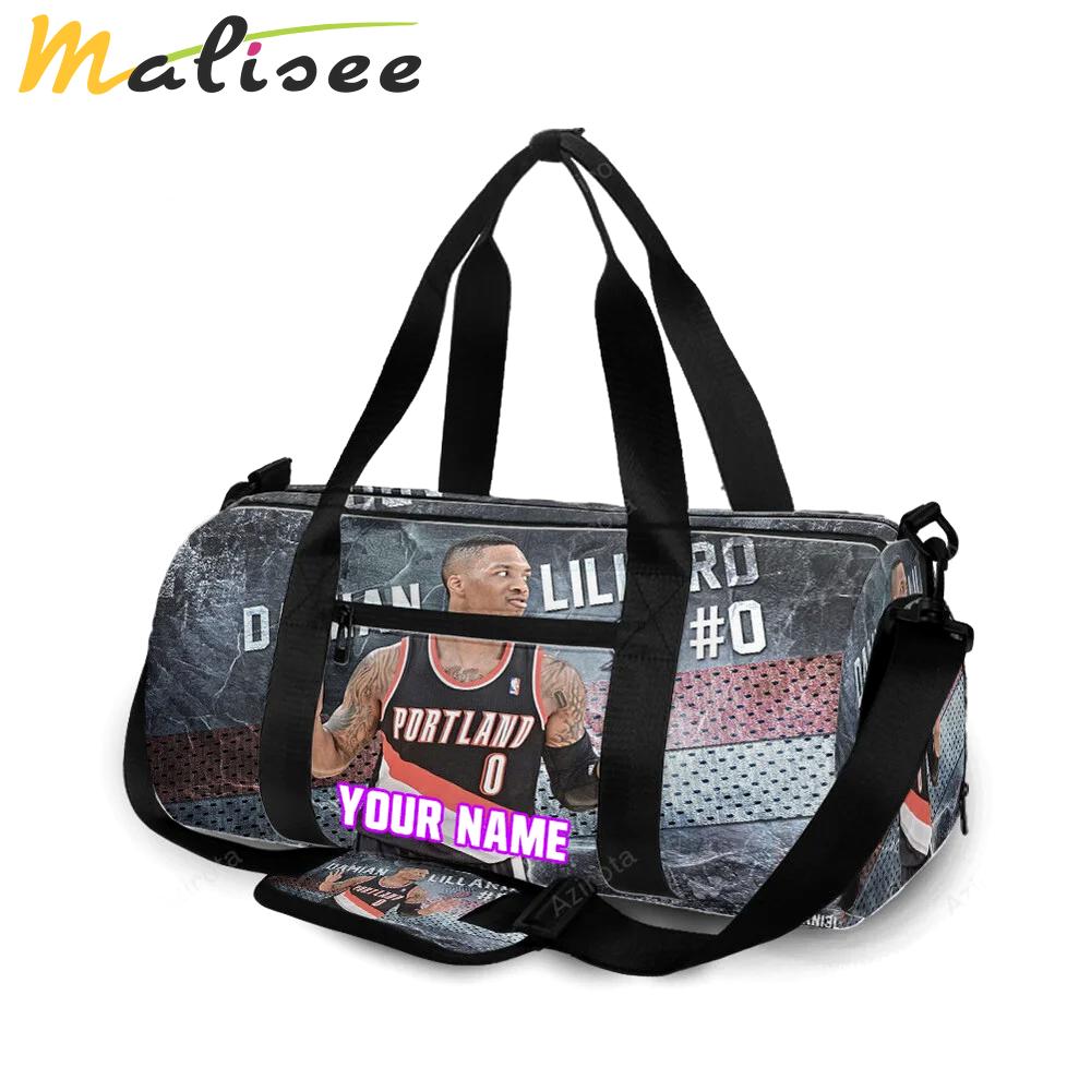Portland trail blazers damian lillard1 personalized name travel bag gym bag 2373 Travel Bag