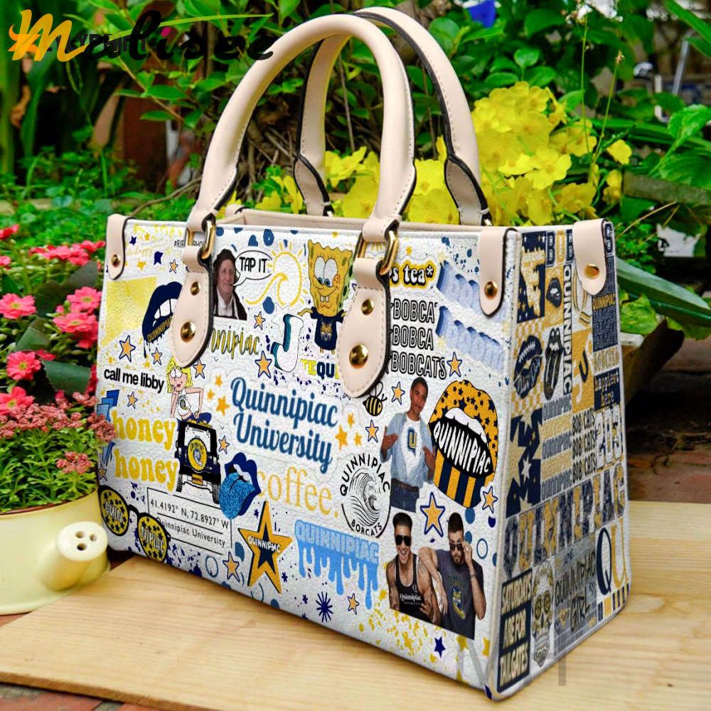Quinnipiac leather handbag gift for women 4287 Women Leather Hand Bag