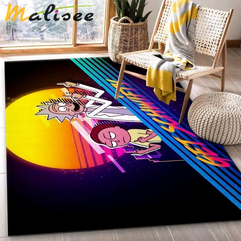 Rick and morty 59 area rug living room and bed room rug rug regtangle carpet floor decor home decor Rectangle Rug