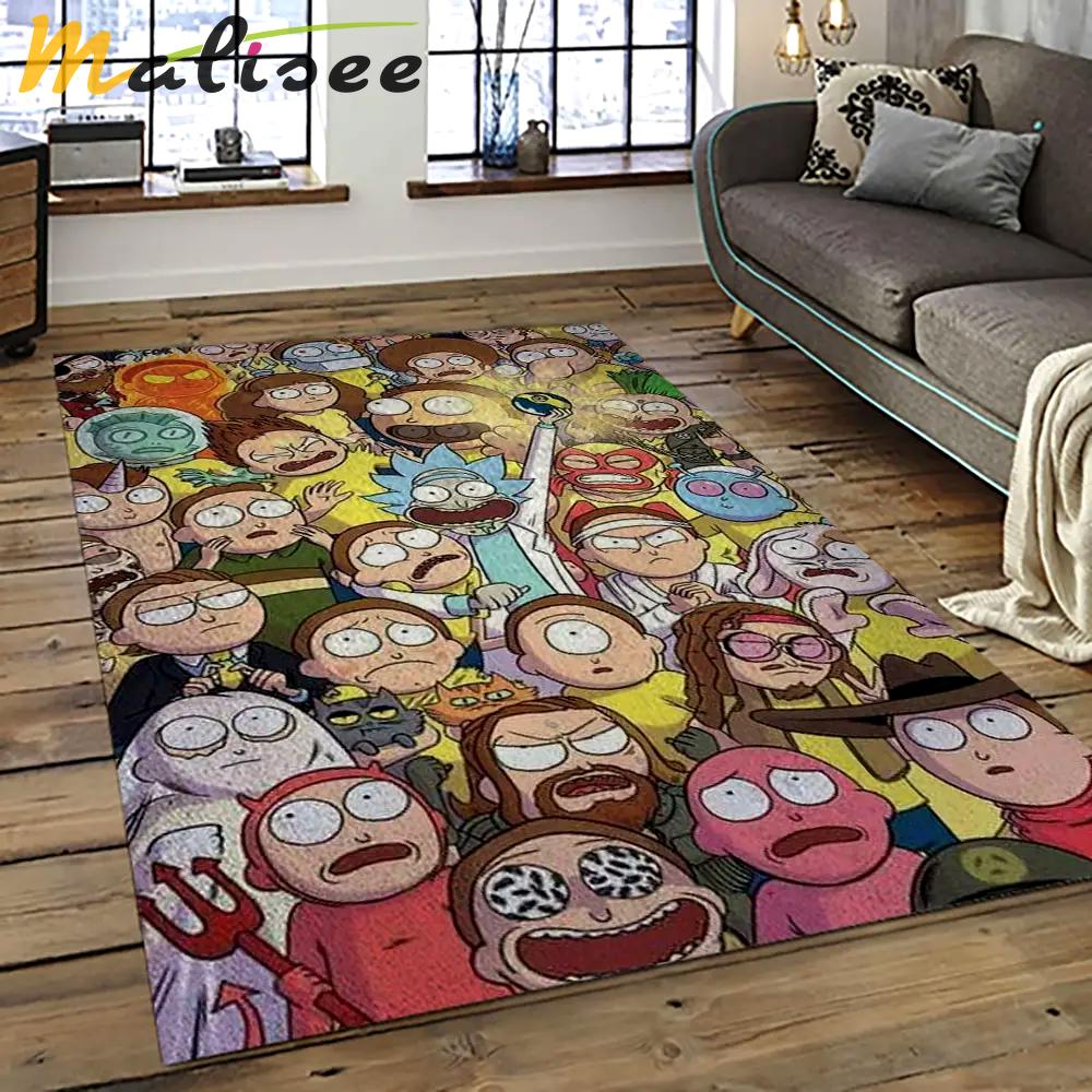 Rick and morty cartoon tv show retangle carpet area rug home decor best gift for family rm20 Rectangle Rug