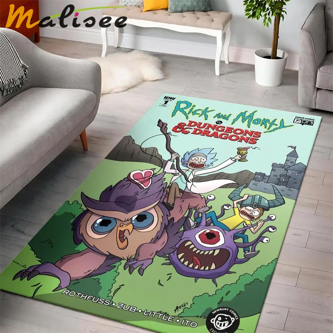 Rick and morty dungeons and dragons cartoon movies area rugs living room carpet rug regtangle carpet floor decor home decor v17243 Rectangle Rug
