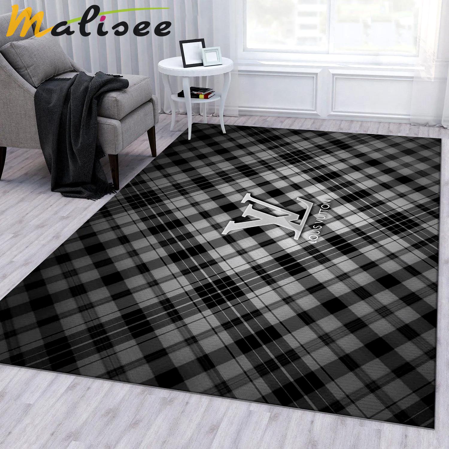 Rugs in living room and bedroom - Burberry ft louis vuitton rugs bedroom rug family gift floor mats keep warm in winter Rectangle Rug