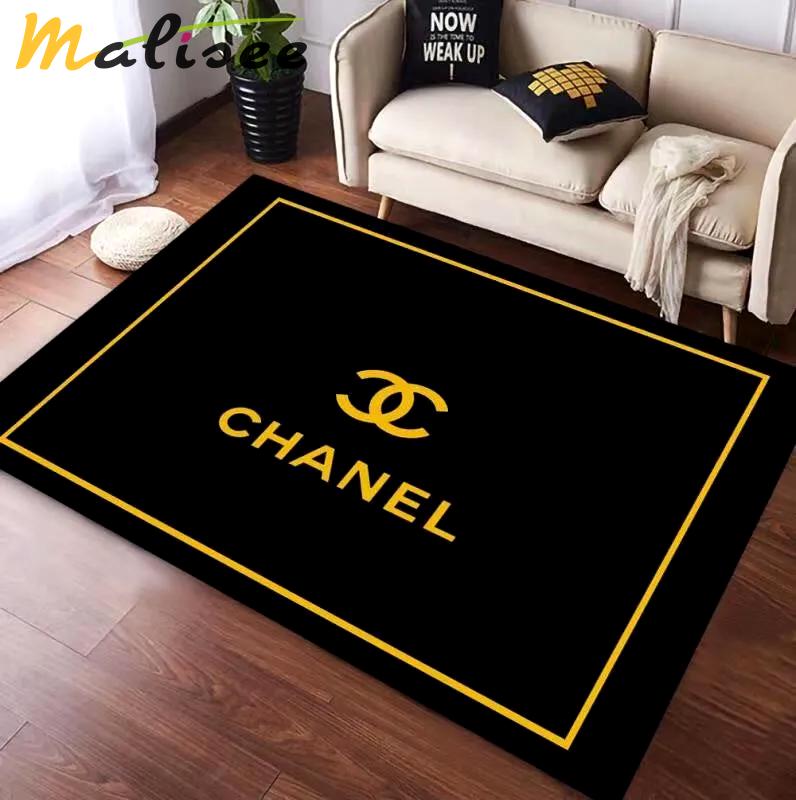 Rugs in living room and bedroom - Chanel black luxury area rug for living room bedroom carpet home decorations mat type 18 Rectangle Rug