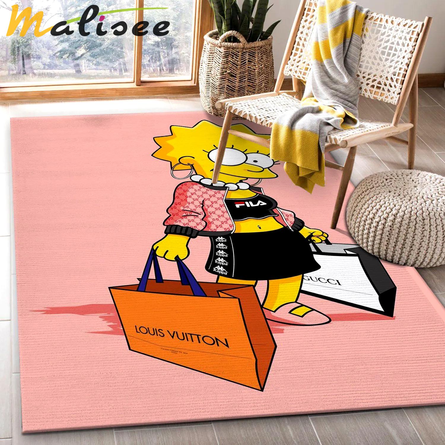 Rugs in living room and bedroom - Dapper lisa louis vuitton vs gucci area rug fashion brand rug christmas gift floor mats keep warm in winter Rectangle Rug