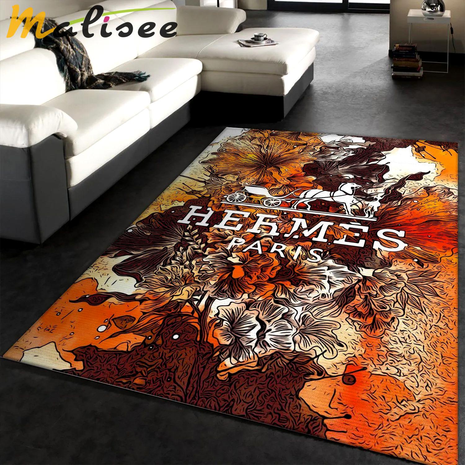 Rugs in living room and bedroom - Hermes area rug living room rug carpet christmas gift floor mats keep warm in winter Rectangle Rug