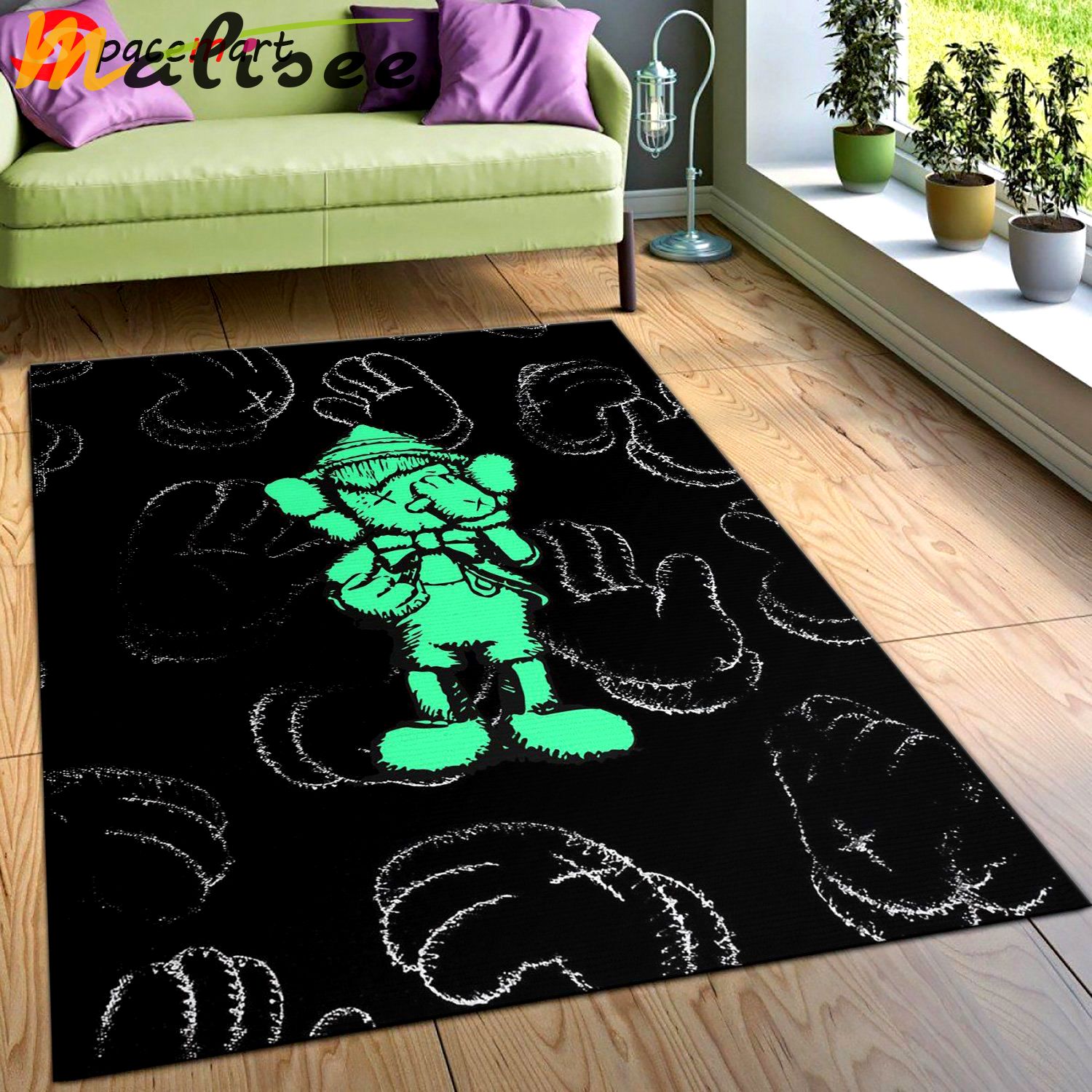 Rugs in living room and bedroom - Kaws original pinocchio kaws rug home decor - rugs Rectangle Rug