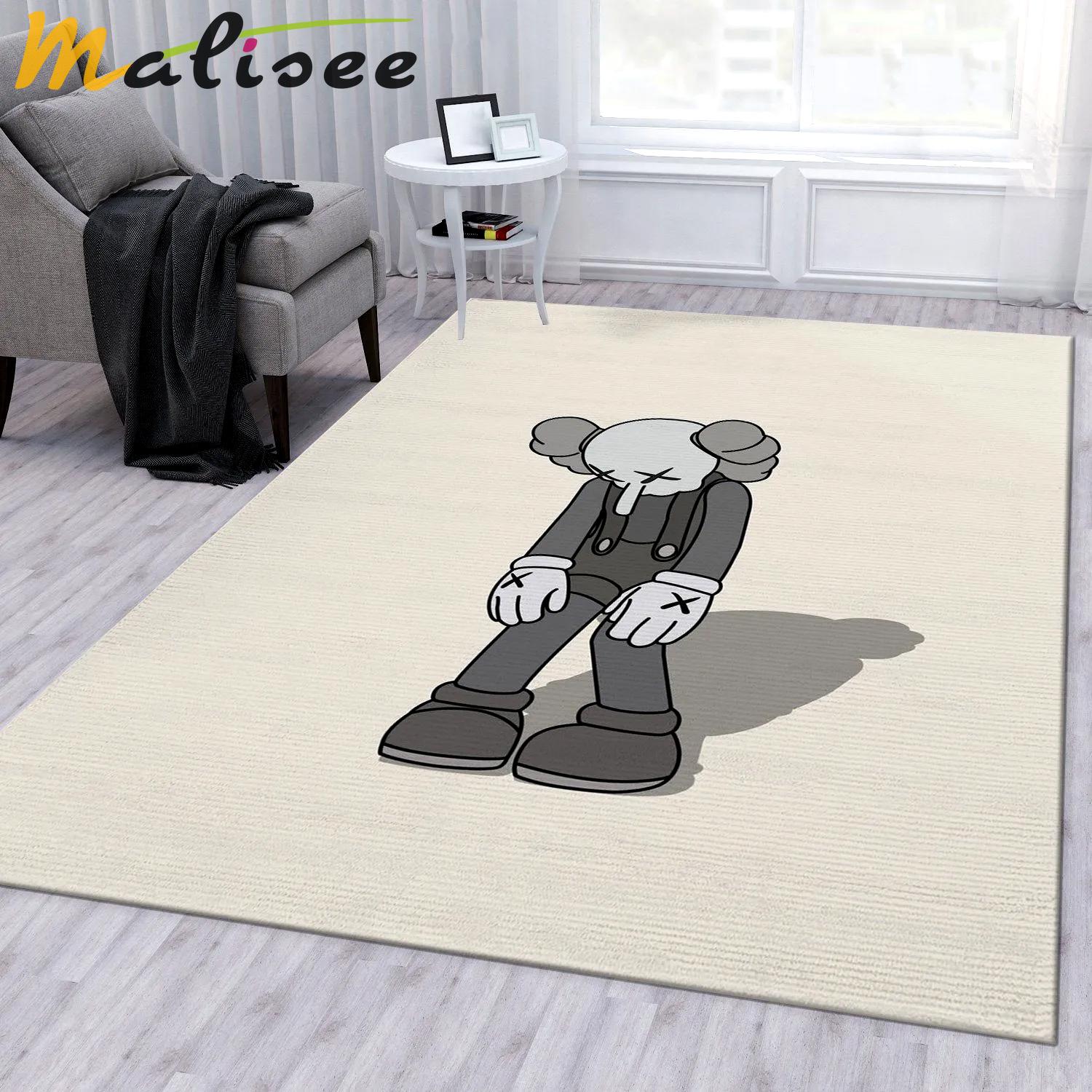 Rugs in living room and bedroom - Kaws small lie figure rug living room rug carpet christmas gift floor mats keep warm in winter Rectangle Rug