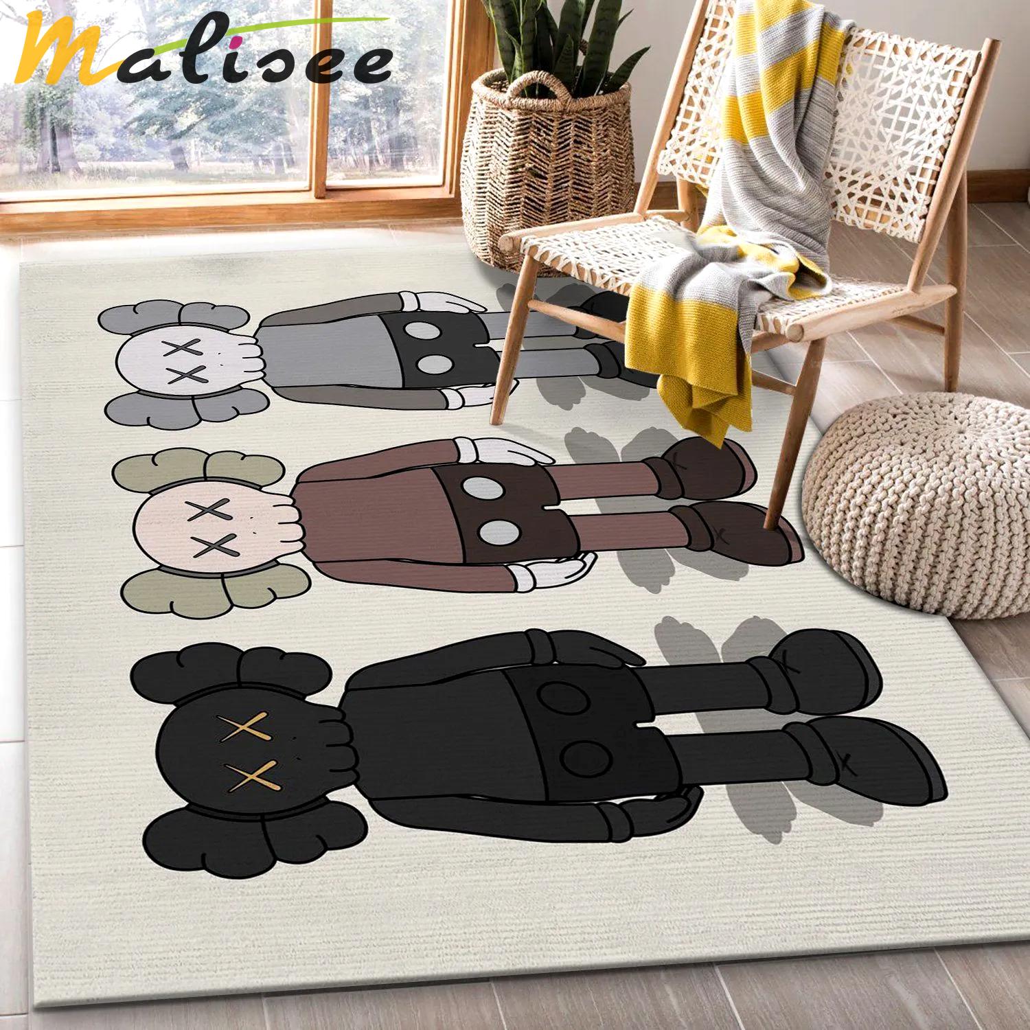 Rugs in living room and bedroom - Kaws standing set area rug bedroom rug family gift floor mats keep warm in winter Rectangle Rug