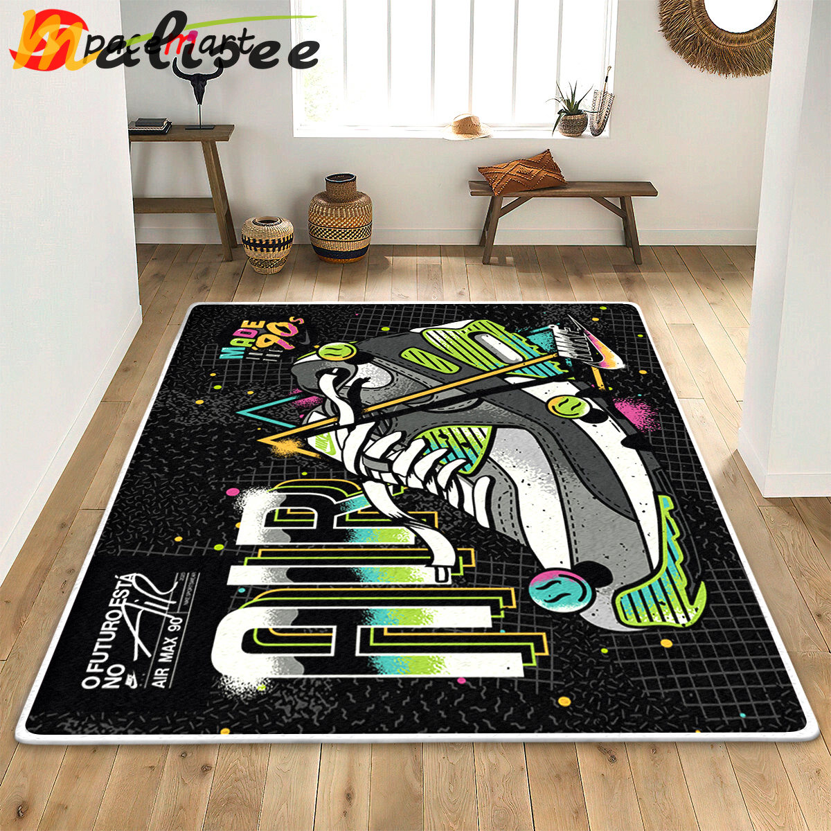 Rugs in living room and bedroom - Nike – air max 90 sneaker rug home decor - rugs Rectangle Rug