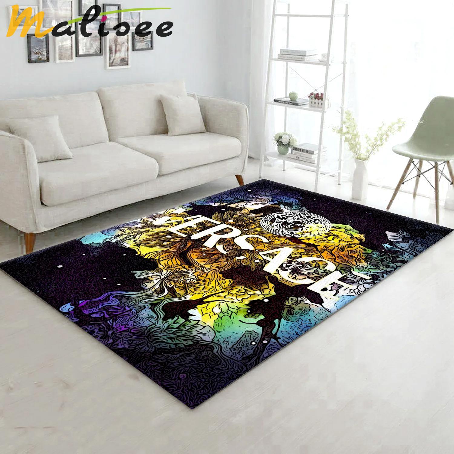 Rugs in living room and bedroom - Versace rug fashion brand rug floor decor home decorations Rectangle Rug