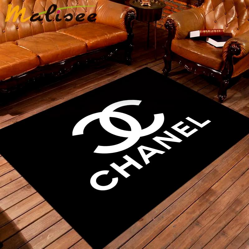 Rugs in living room and bedroom chanel black luxury area rug for living room bedroom carpet home decorations mat type 15 Rectangle Rug