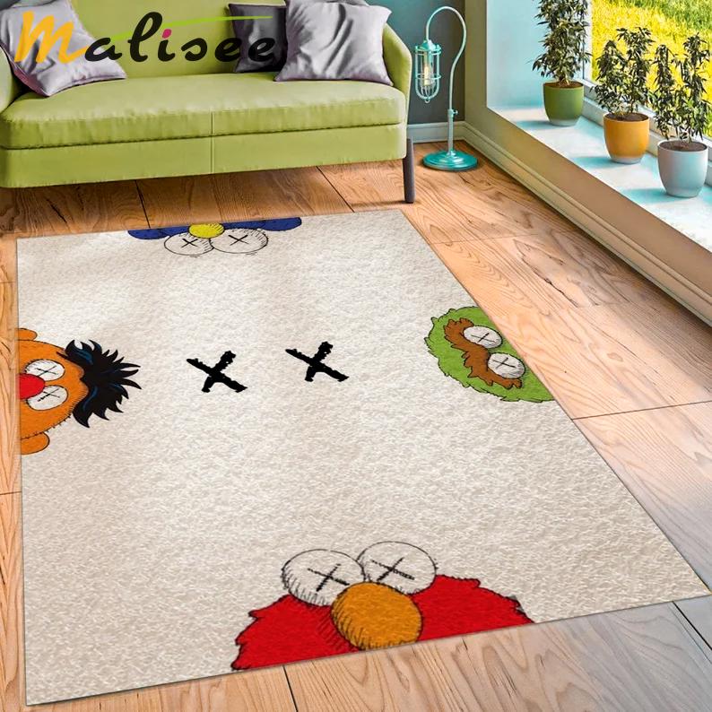 Rugs in living room and bedroom hypebeast x sesame street- hypebeast rug- hypebeast rug home decor- hypebeast rug- rug for living room- shoes rug- living room decor Rectangle Rug