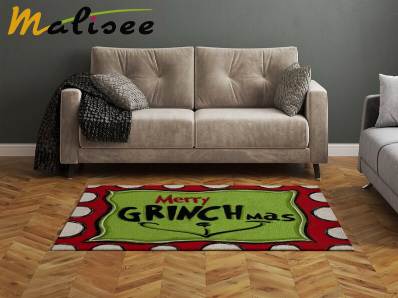 Rugs in living room and bedroom merry grinckmas rug - the grinck funny christmas rug - grinck christmas mat- grinck lover-s gift- funny christmas rug- grinck christmas gift Rectangle Rug