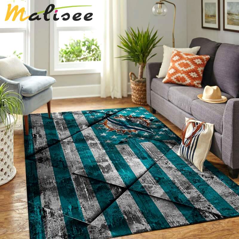 Rugs in living room and bedroom miami dolphins Rectangle Rug