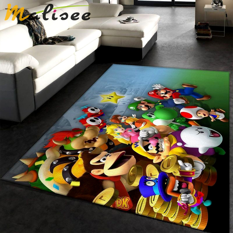 Rugs in living room and bedroom super paper mario gaming area rugs living room carpet floor decor the us decor Rectangle Rug