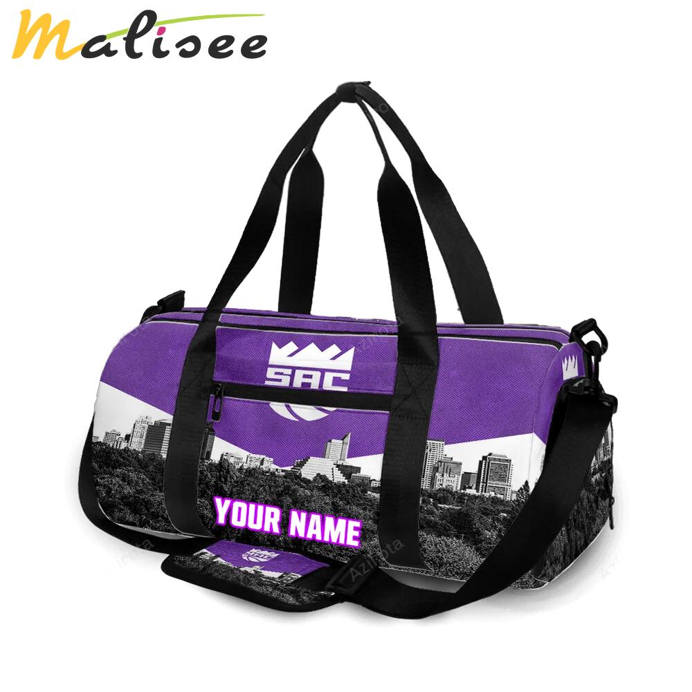Sacramento kings emblem city personalized name travel bag gym bag 2305 Travel Bag