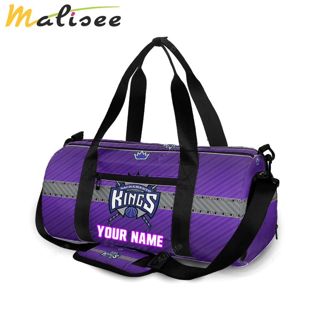 Sacramento kings emblem texture5 personalized name travel bag gym bag 2266 Travel Bag