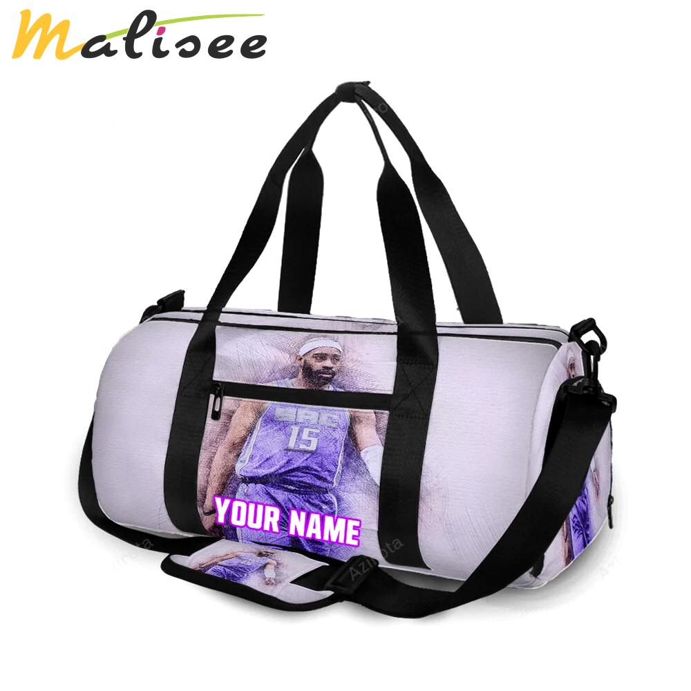 Sacramento kings player 15 personalized name travel bag gym bag 2369 Travel Bag