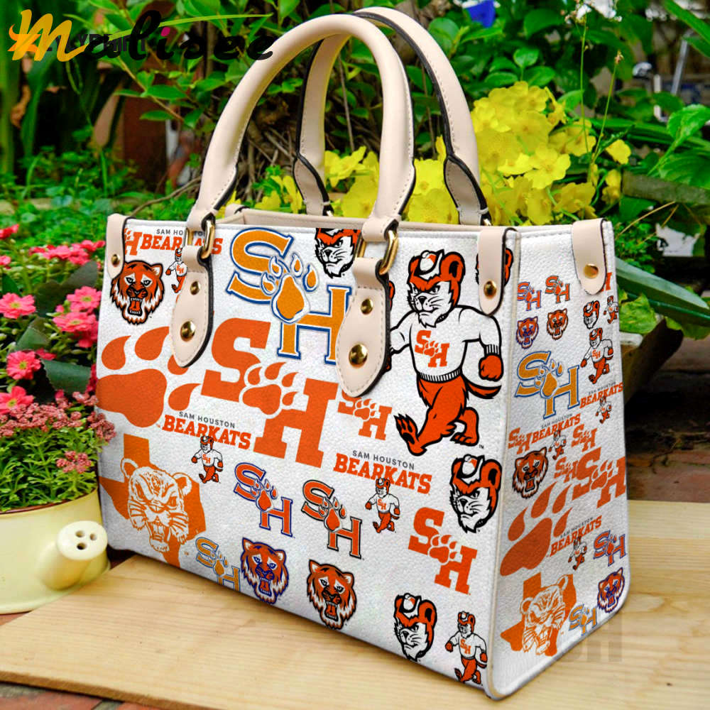Sam houston bearkats leather handbag for women gift 4210 Women Leather Hand Bag