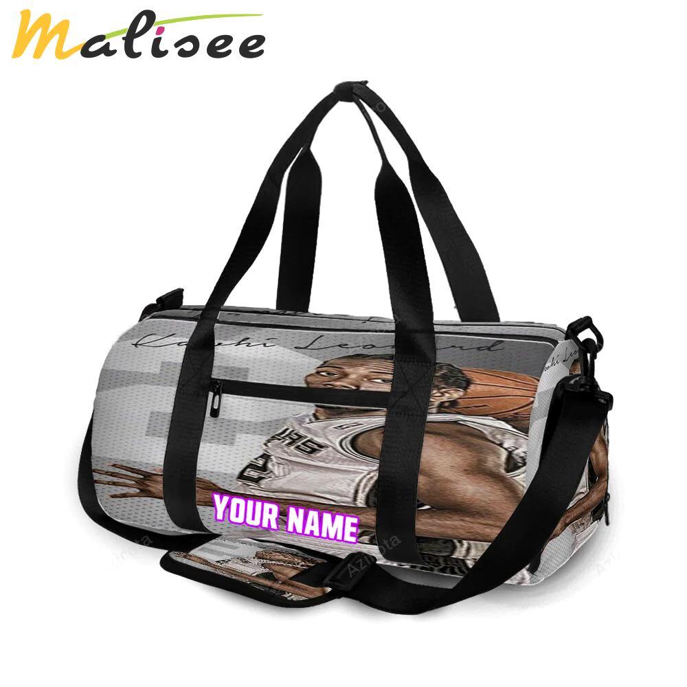 San antonio spurs kawhi leonard5 personalized name travel bag gym bag 2350 Travel Bag