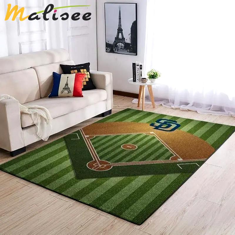 San diego padres area rug mlb baseball team logo carpet living room rugs 8 Rectangle Rug