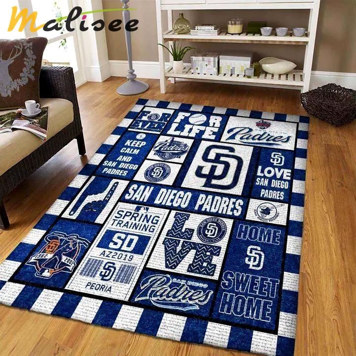 San diego padres area rug mlb team logo carpet living room rugs v6709 Rectangle Rug