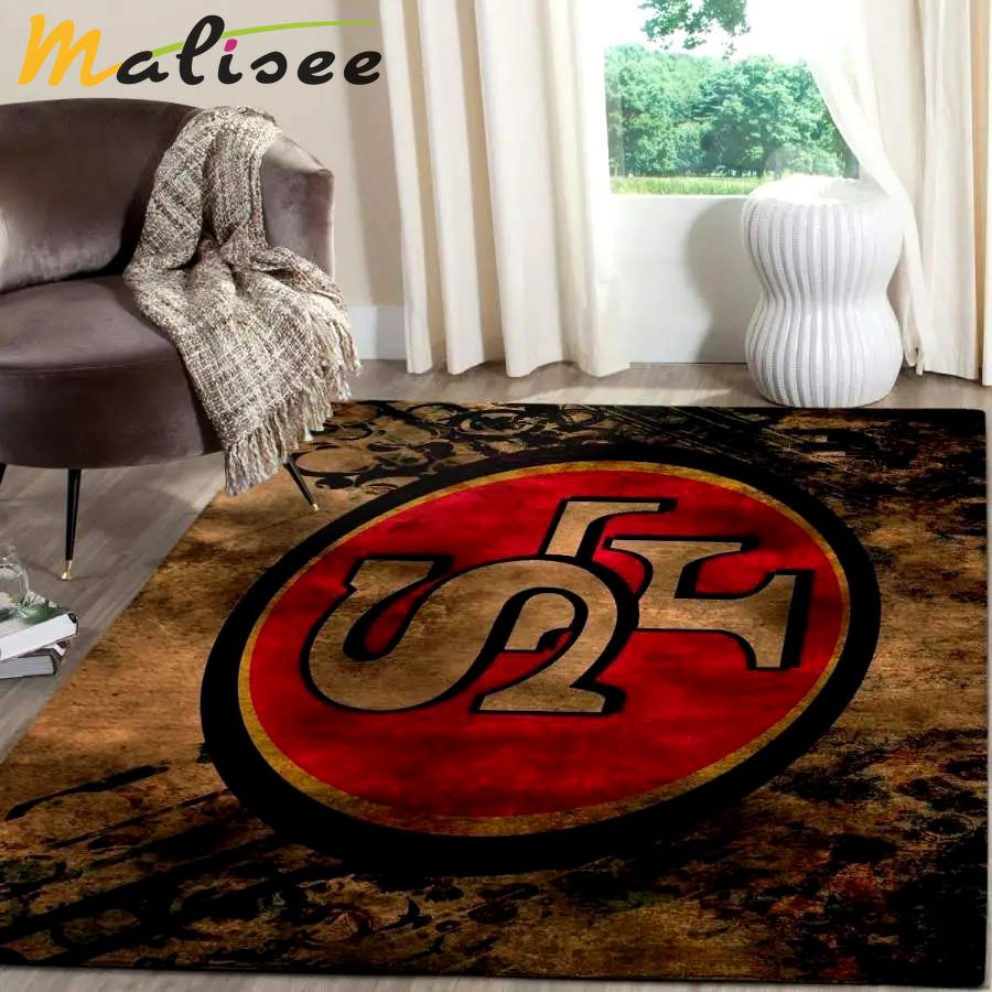 San francisco 49ers area rug living room rug home decor nfl team logo 20030440 Rectangle Rug